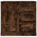 vidaXL Komoda dymový dub 70x35,5x67,5 cm spracované drevo