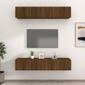 vidaXL TV skrinky 4 ks hnedý dub 80x30x30 cm spracované drevo