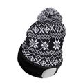 Čiapka s čelovkou 180lm, nabíjacia, USB, univerzálna veľkosť, bavlna/PE, zimná čierna SIXTOL