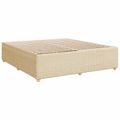 vidaXL LED boxspring posteľ s matracom Krémová 160 x 200 cm Látka
