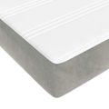 vidaXL Matrac s taštičkovými pružinami stredná tvrdosť bledosivý 120x220x20 cm zamat