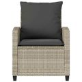vidaXL 4-dielna záhradná súprava pohoviek s vankúšmi, svetlosivá, polyratan