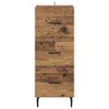 vidaXL Servírovacia skriňa Staré drevo 34 x 34.5 x 90 cm