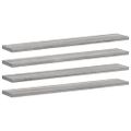 vidaXL Nástenné police 4 ks sivé sonoma 60x10x1,5 cm kompozitné drevo