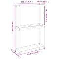 vidaXL Stojan na pneumatiky 120x40x180 cm masívna borovica