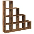vidaXL Knižnica 4-posch. staré drevo 131,5x29x131,5 cm kompozit. drevo