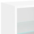 vidaXL Nočné stolíky s LED svetlami nástenné 2 ks biele