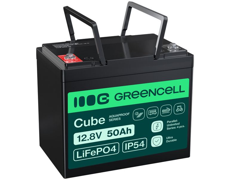Green Cell LFPGC12V50AH CUBE LiFePO4 batéria 50Ah 12.8V 640Wh