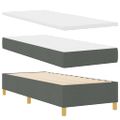 vidaXL Posteľ s pružinovým rámom s LED pásikmi Sivá 80 x 200 cm látka