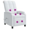 vidaXL Masážne relaxačné kreslo Biela Látka