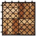 vidaXL Dlažba na terasu 10 ks Hnedá 30 x 30 cm Akáciové tvrdé drevo