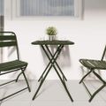 vidaXL Bistro stôl Tmavozelená 55 x 55 x 72,5 cm Práškovaná oceľ