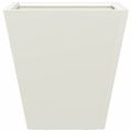 vidaXL Záhradné kvetináče 2 ks, biele 30x30x30 cm, oceľ
