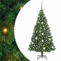 vidaXL Umelý vianočný stromček Zelená 180 cm PVC a Oceľ a Plast