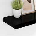 vidaXL Plávajúce nástenné police 4 ks, čierne 90x23,5x3,8 cm, MDF