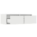 vidaXL TV skrinka s LED svetlami, biela 75x35,5x25 cm