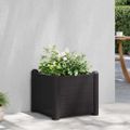 vidaXL Vyvýšený záhradný záhon PP antracitový 43x43x35 cm