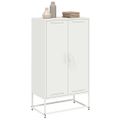 vidaXL Vysoká skrinka biela 68,5x38,5x123,5 cm oceľ