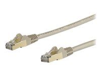 Category 6A - 26AWG (6ASPAT1MGR) - Patch kábel - RJ-45 (M) do RJ-45 (M) - 1 m - STP - CAT 6a - lisovaný, prevedenie bez hrbolčekov - sivá