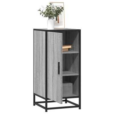 vidaXL Komoda sivá sonoma 35,5x35x76 cm kompozitné drevo a kov