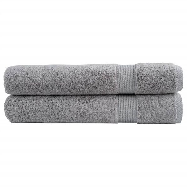 vidaXL Prémiové uteráky SOLUND 2 ks sivé 100x200 cm 600 g/m2