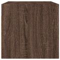 vidaXL Nástenné skrinky sklenené dvierka 2 ks hnedý dub 68,5x37x35 cm