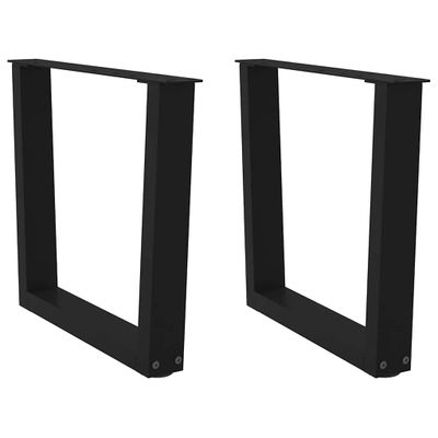vidaXL Nohy konferenčného stolíka v tvare V, 2 ks, čierne, 60 x (42-43,3) cm, oceľové