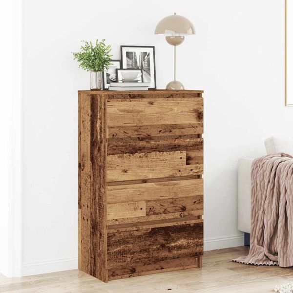 VidaXL Príborník Old Wood 60x35x98,5 cm Engineered Wood