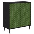 vidaXL Servírovacia skriňa GELEEN Čierny dub 69 x 33 x 76 cm