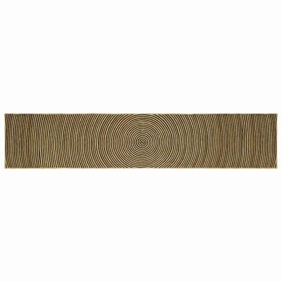 vidaXL Kusové koberce Čierna 60 x 400 cm Juta