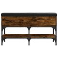 vidaXL Lavička na topánky dymový dub 82x32x45 cm kompozitné drevo