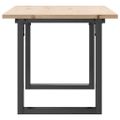vidaXL Konferenčný stolík v tvare O 100x50x45 cm borovica a oceľ