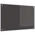 vidaXL Kuchynský obklad Tmavo šedá 80 x 50 cm tvrdené sklo