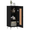 vidaXL Komoda čierna 34,5x34x90 cm spracované drevo