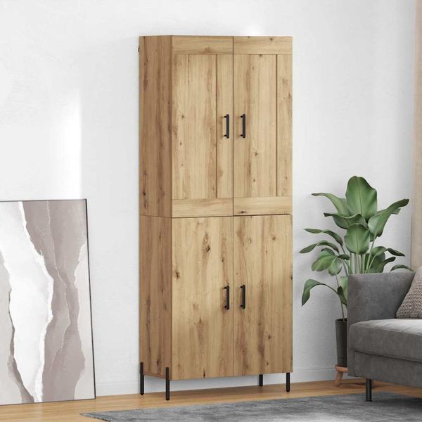 vidaXL Highboard 2 pcs Remeselný dub Kompozitné drevo