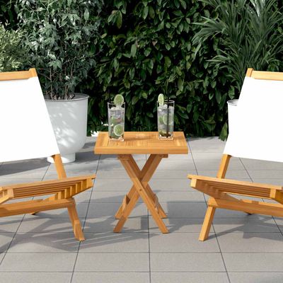 vidaXL Štvorcová stolová doska 40x40x2,5 cm teakový masív