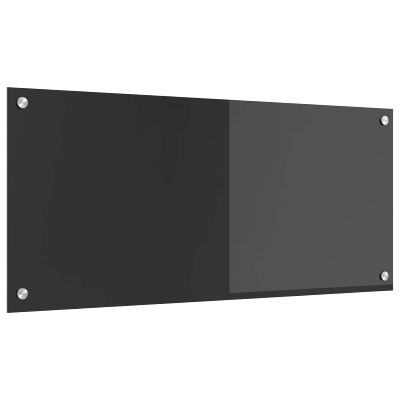 vidaXL Kuchynský obklad Tmavo šedá 90 x 40 cm tvrdené sklo
