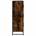 vidaXL Vysoká skrinka dymový dub 68x35x106,5 cm kompozitné drevo+kov