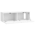 vidaXL Nástenná TV skrinka 98 x 31 x 30 cm Biela s vysokým leskom