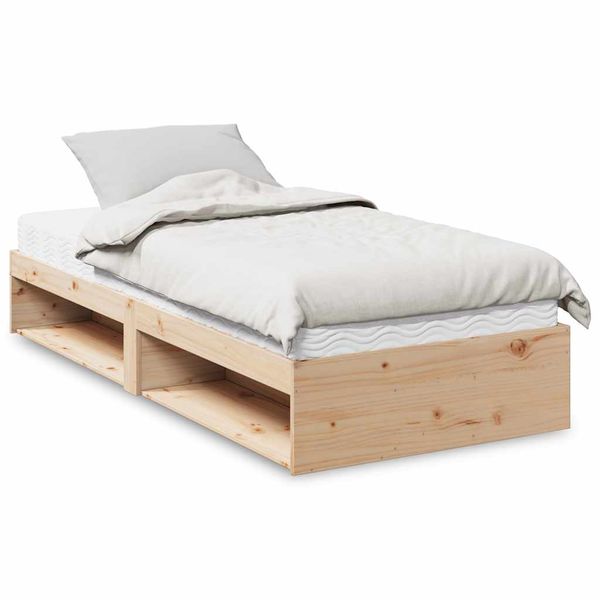 vidaXL Denná posteľ s matracom 90x200 cm, borovicový masív
