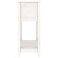 vidaXL Kvetináč s policou biely 82,5x34,5x81 cm masívna borovica