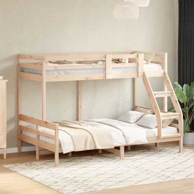 vidaXL Poschodová posteľ 80x200/120x200 cm borovicový masív