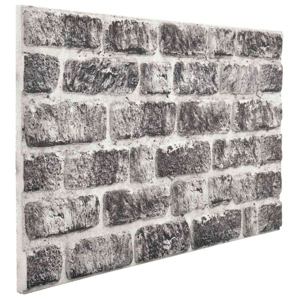 vidaXL Nástenné panely 10 pcs Tmavo šedá a biela 100 x 50 cm EPS pena
