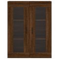 vidaXL Vysoká skrinka hnedý dub 69,5x34x180 cm spracované drevo