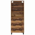 vidaXL Highboard 2 ks Staré drevo 69,5 x 34 x 180 cm