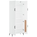 vidaXL Vysoká skrinka biela 69,5x34x180 cm spracované drevo