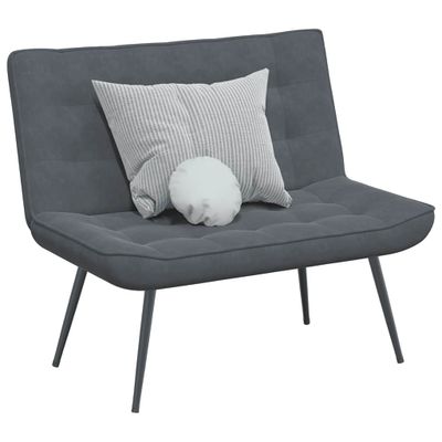 vidaXL Lavička tmavosivá 110x74x84 cm zamat