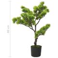 vidaXL Umelý bonsaj, borovica s kvetináčom 60 cm, zelený