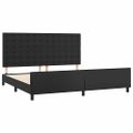 vidaXL Posteľný rám s čelom čierny 200x200 cm umelá koža