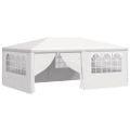 vidaXL Profesionálny párty stan+bočné steny 4x6 m, biely 90 g/m²